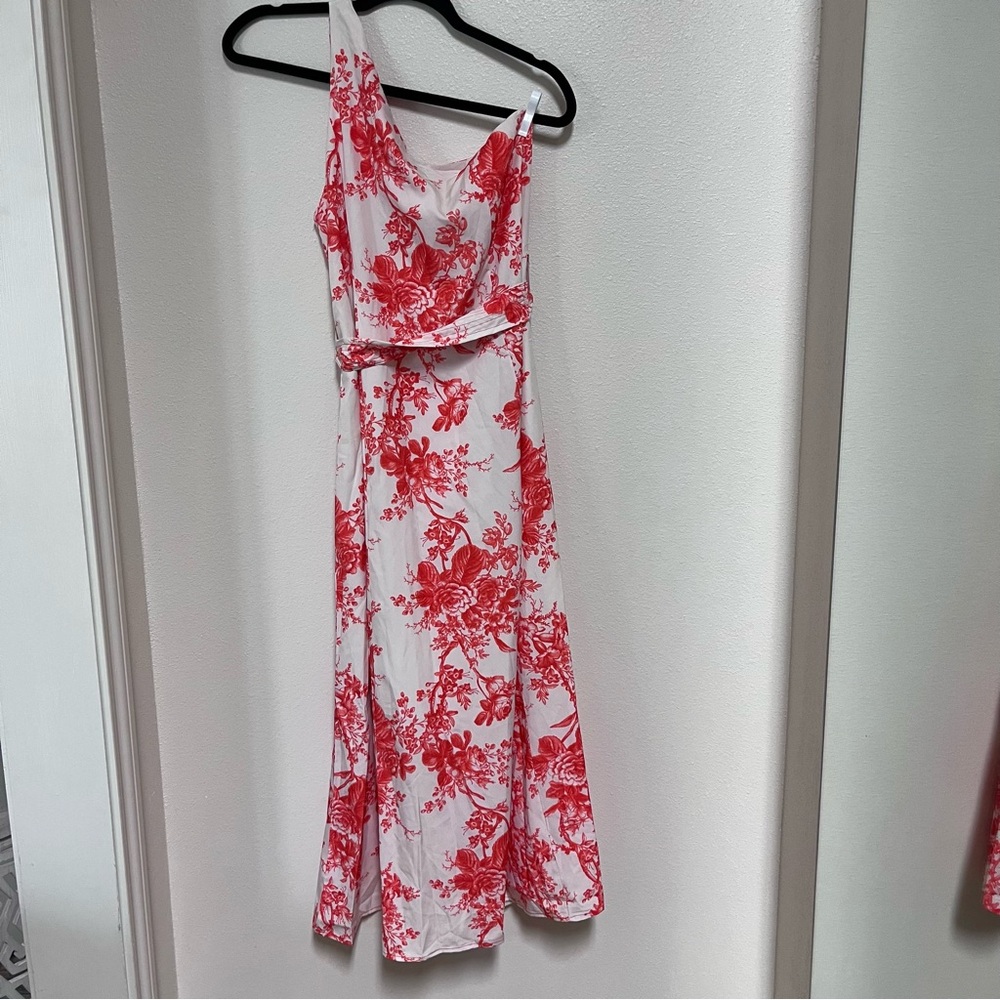 Sunday Up Women's Maxi Dress Size M Floral Tiered One Shoulder Strap